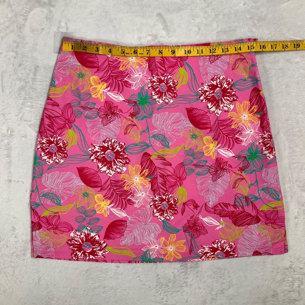 Y2K NWT Kim Rogers Pink Floral Skirt Skort 8 Mall Girl Tropical Golf Tennis VTG - Picture 9 of 11
